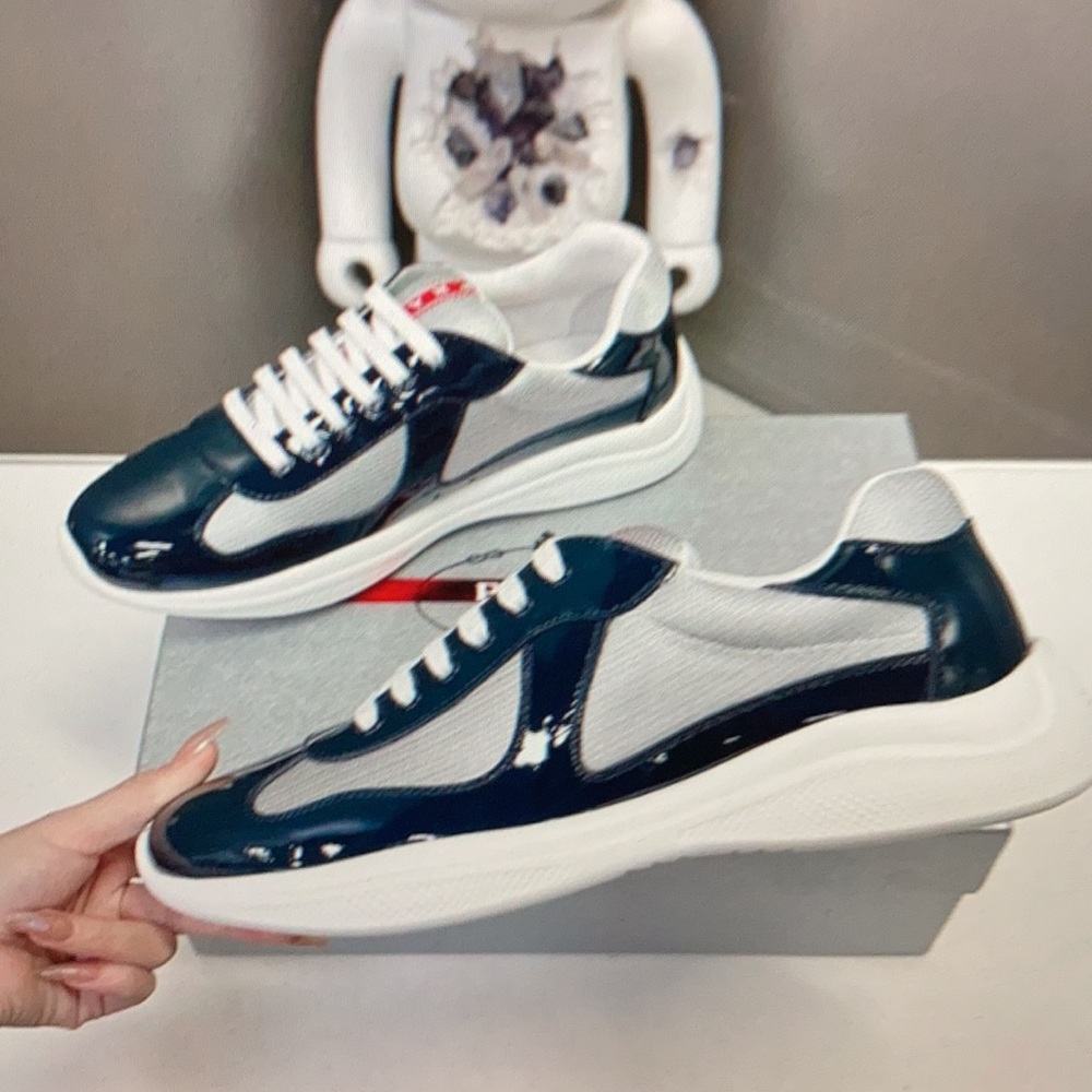 Prada Men’s White And Black Sneakers
